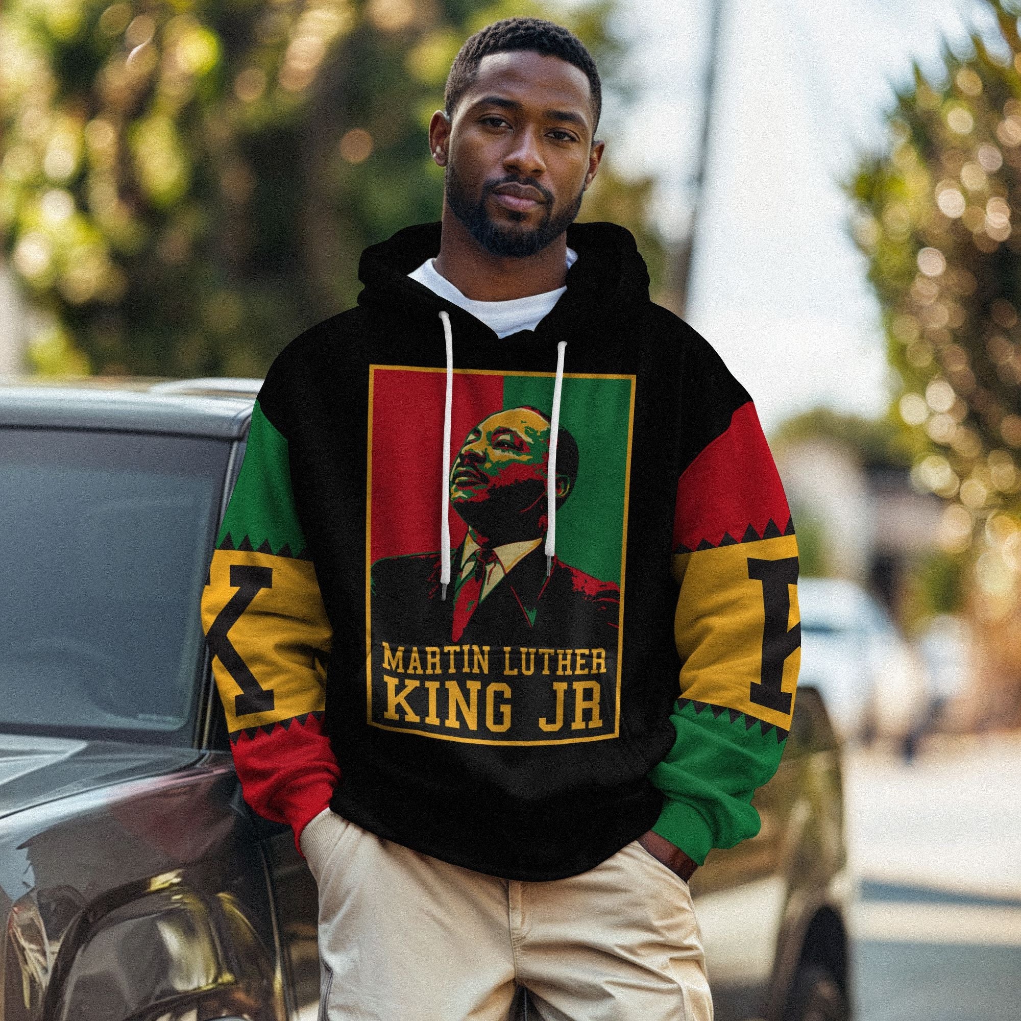 Martin Luther King Jr Retro All-over Hoodie