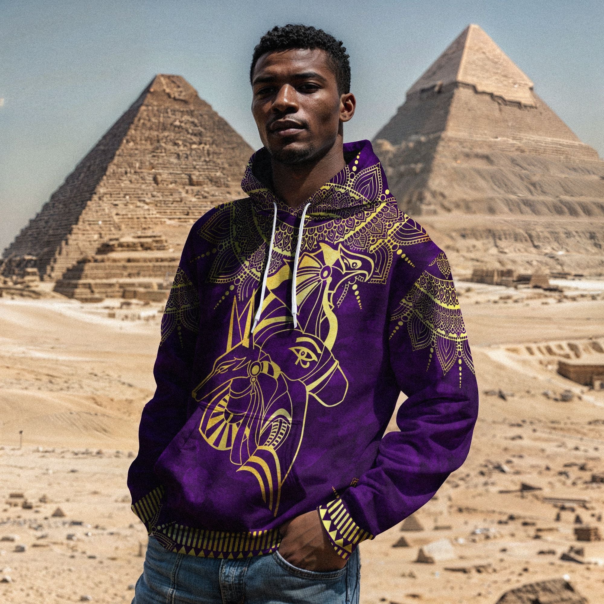 Anubis & Horus 2 All-over Hoodie