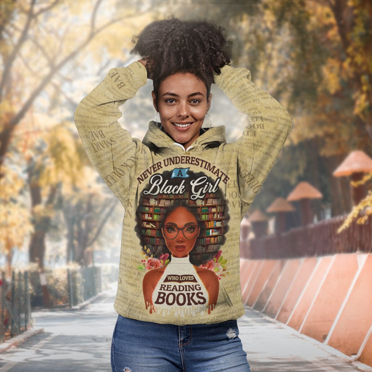 Never Underestimate A Book Lover All-over Hoodie