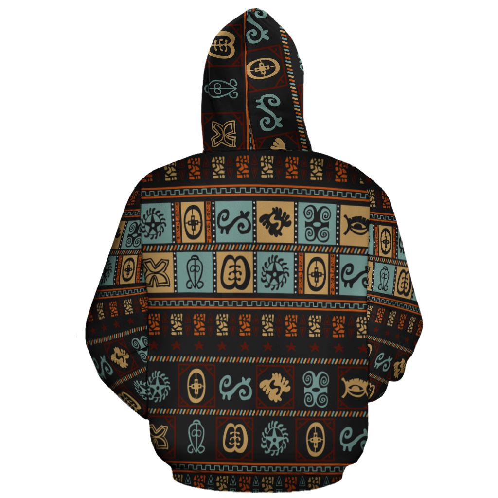 Vintage Adinkra Symbols All-over Hoodie