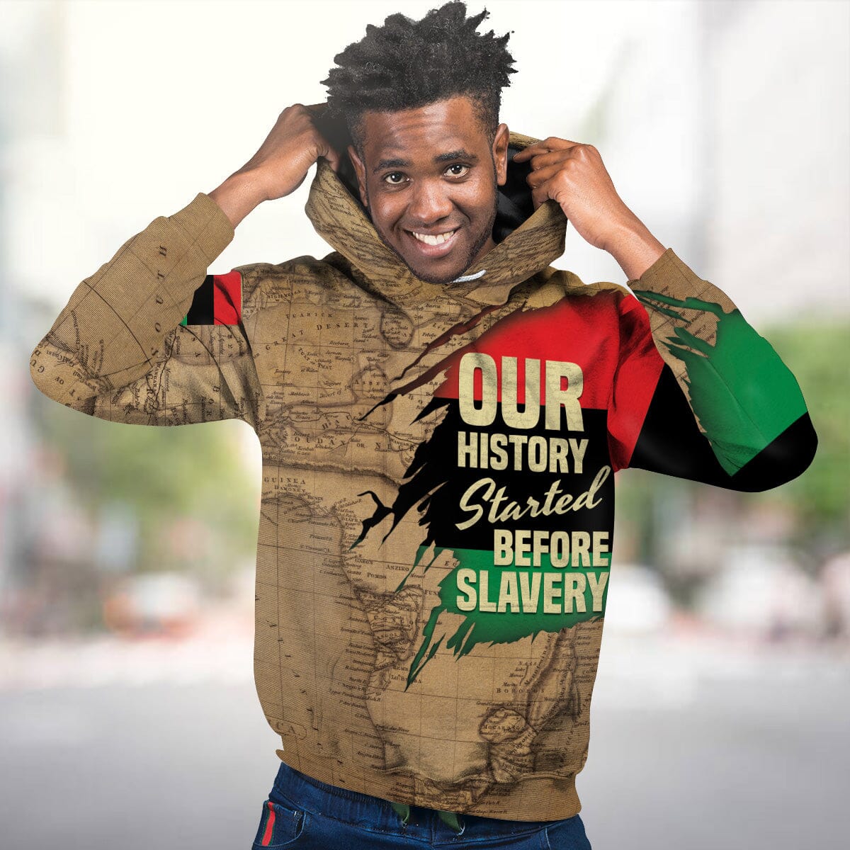 Power African All-over Hoodie