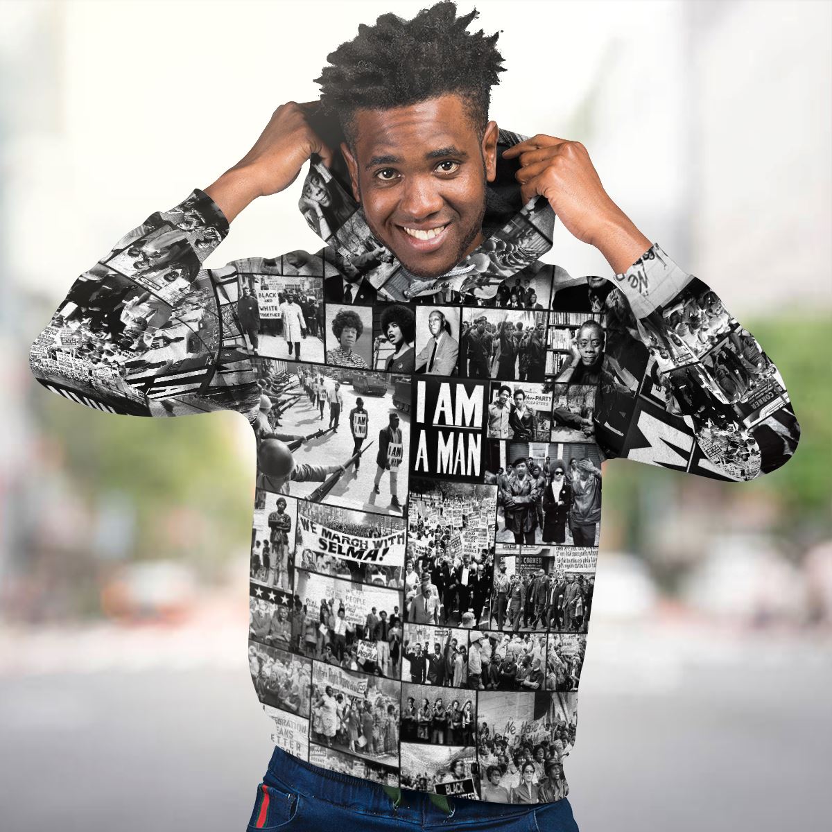 Black Power Images 2 All-over Hoodie