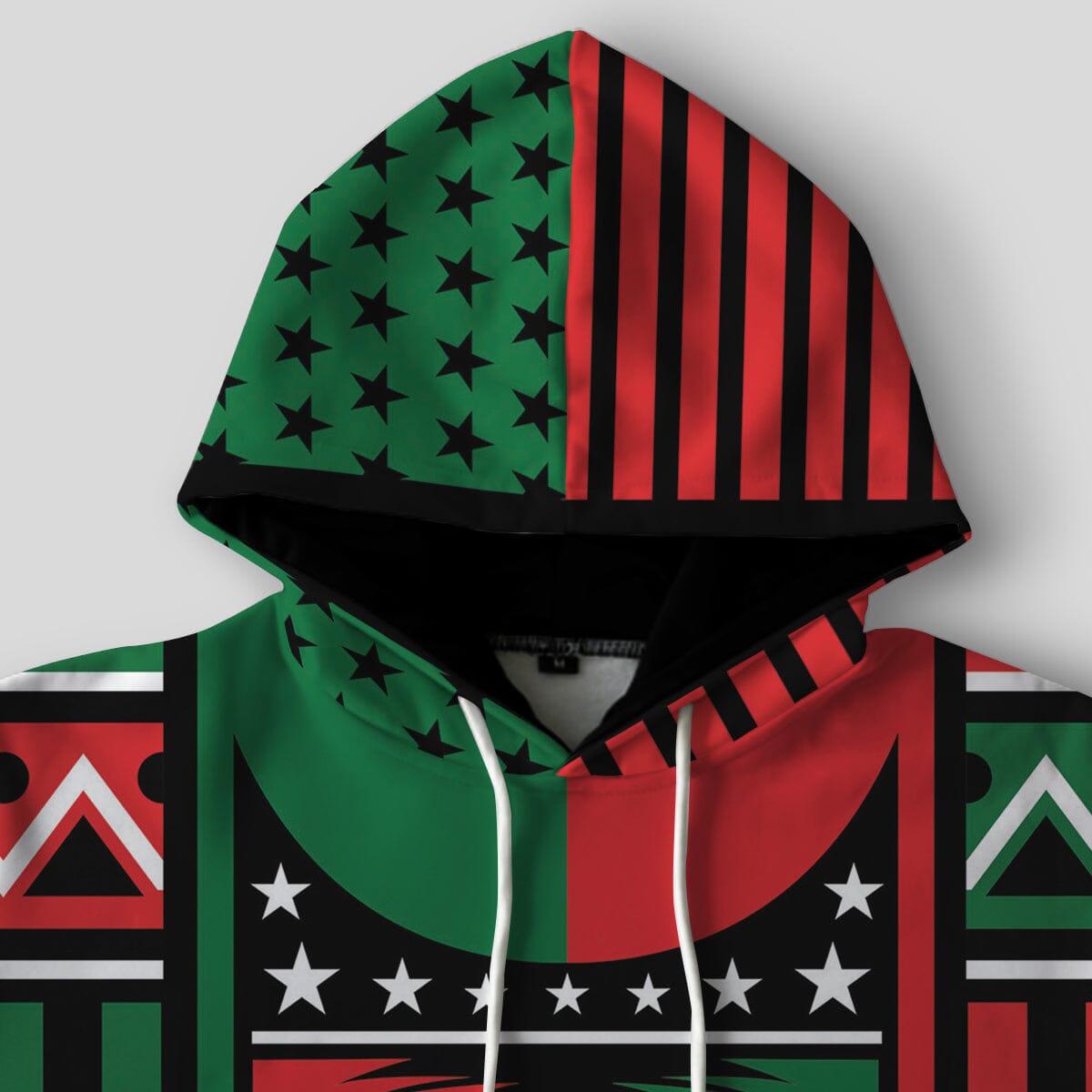 Power Fist And Patterns In Pan African Colors All-over Hoodie