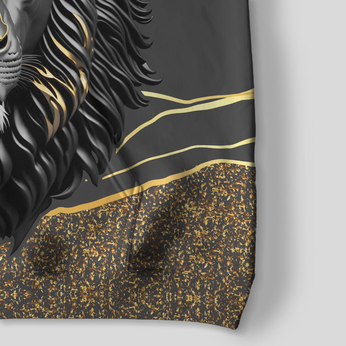 Black and Gold Lion All-over Hoodie