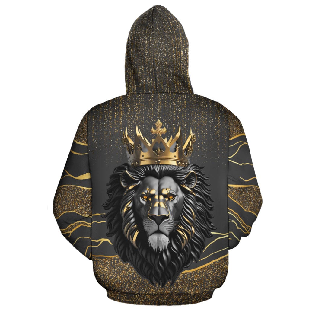 Black and Gold Lion All-over Hoodie