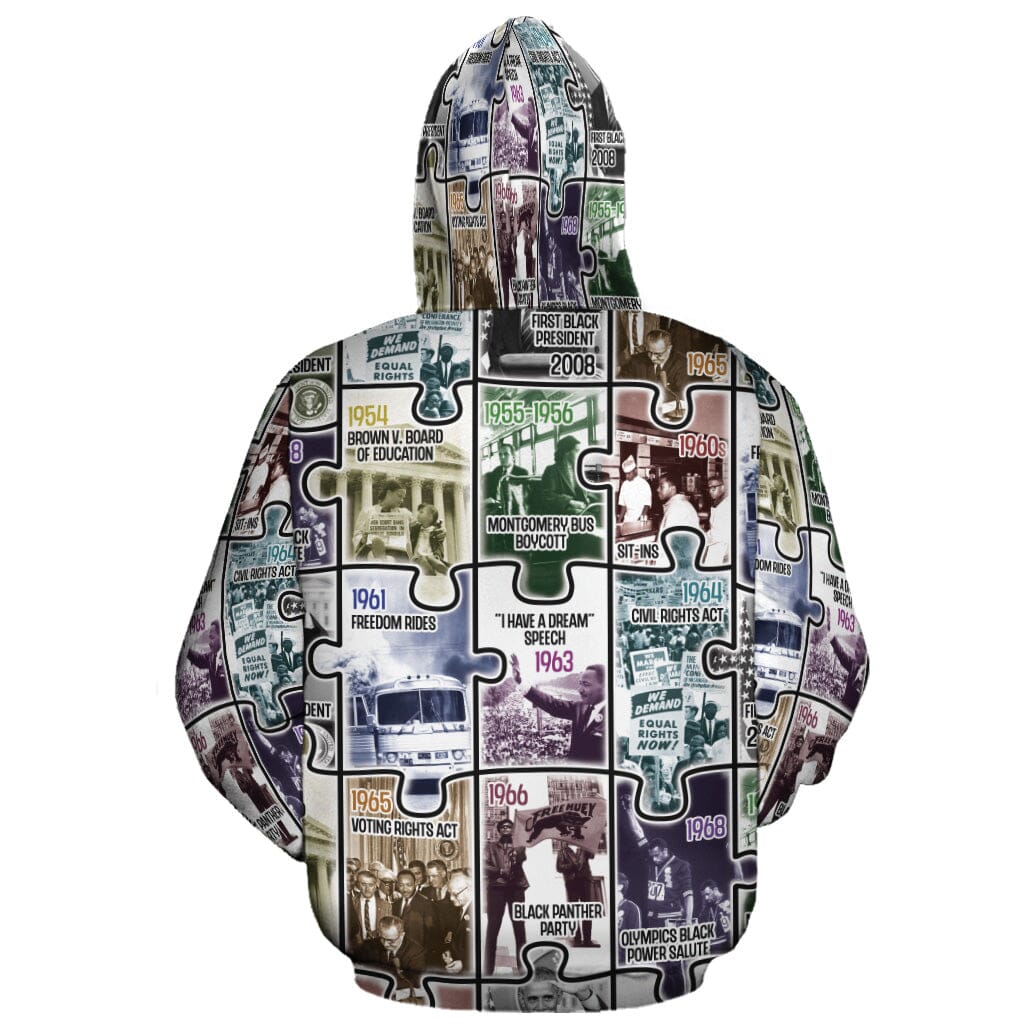 The Civil Rights Journey in Puzzle All-over Hoodie