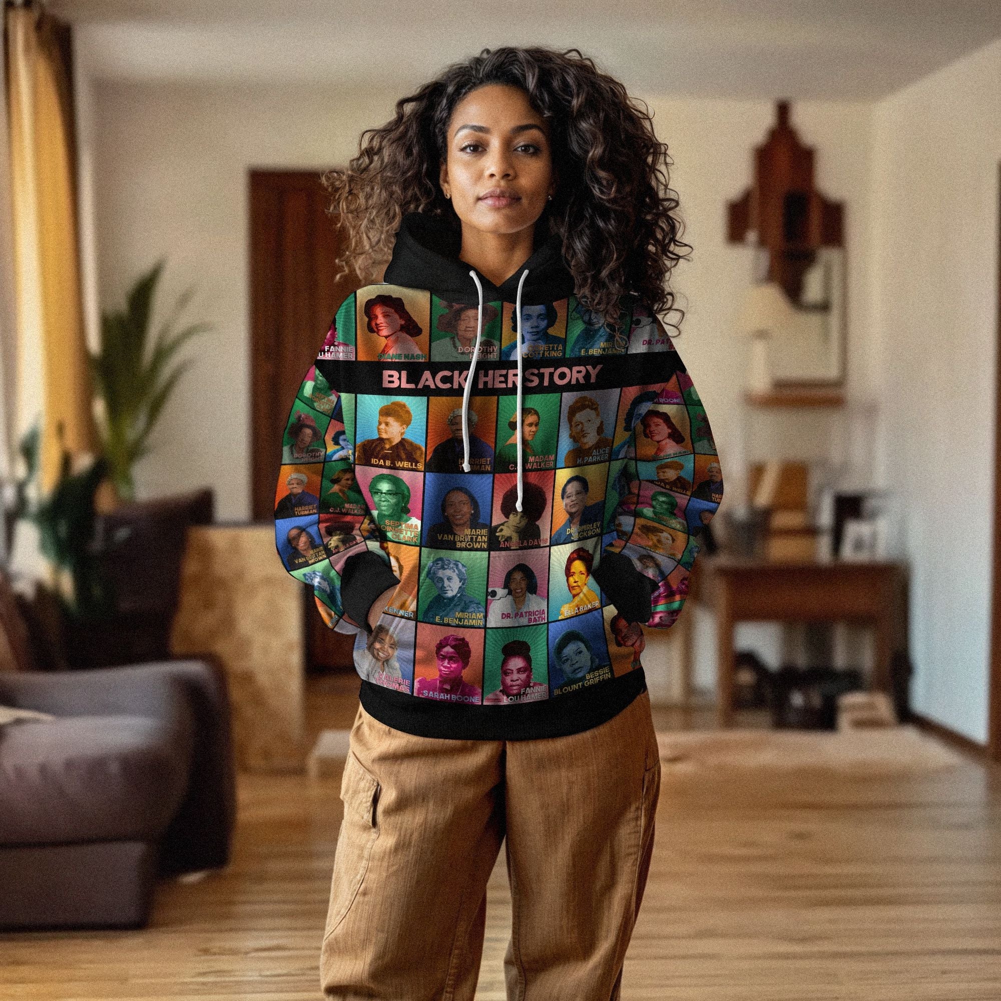 Black Herstory All-over Hoodie