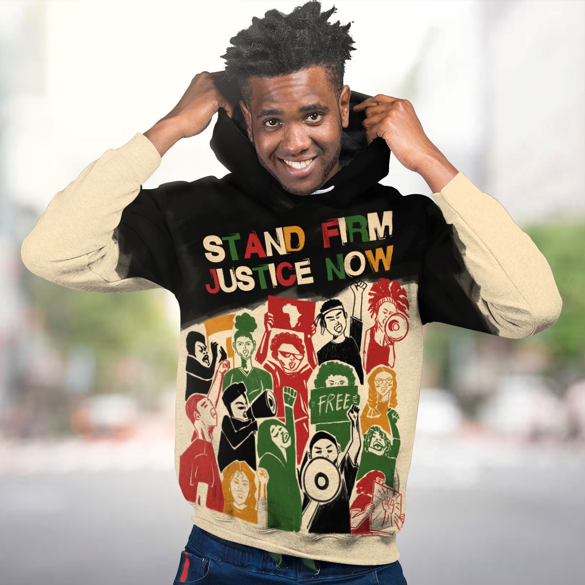 Stand Firm Justice Now All-over Hoodie