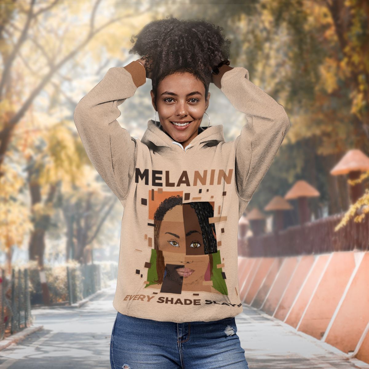 Melanin Every Shade Slays All-over Hoodie