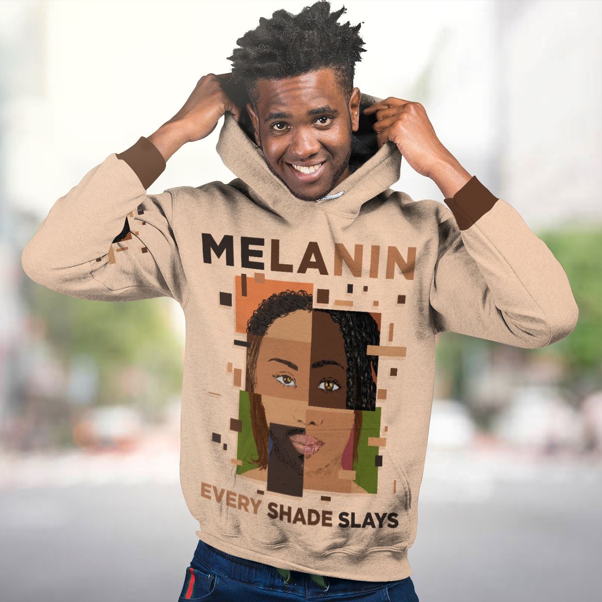 Melanin Every Shade Slays All-over Hoodie