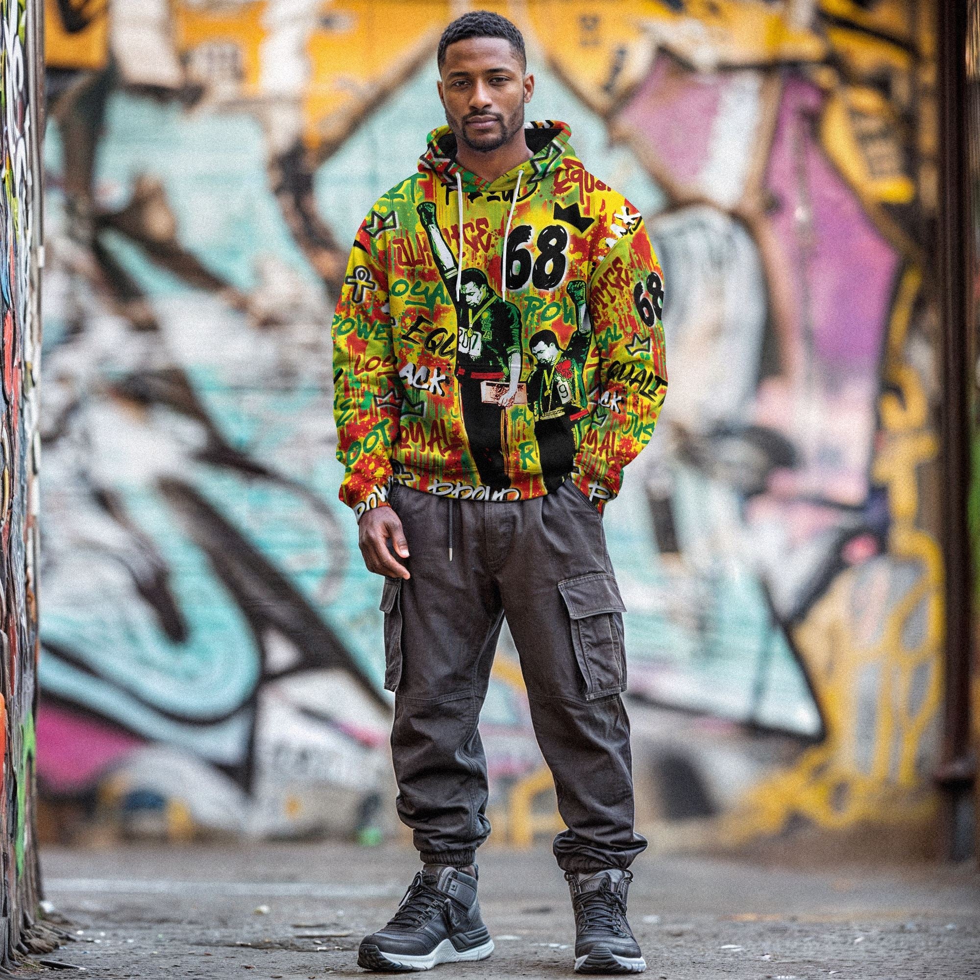 68 Graffiti All-over Hoodie