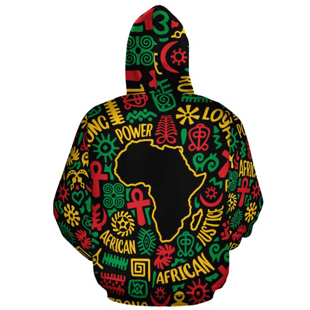 African Map Symbol All-over Hoodie