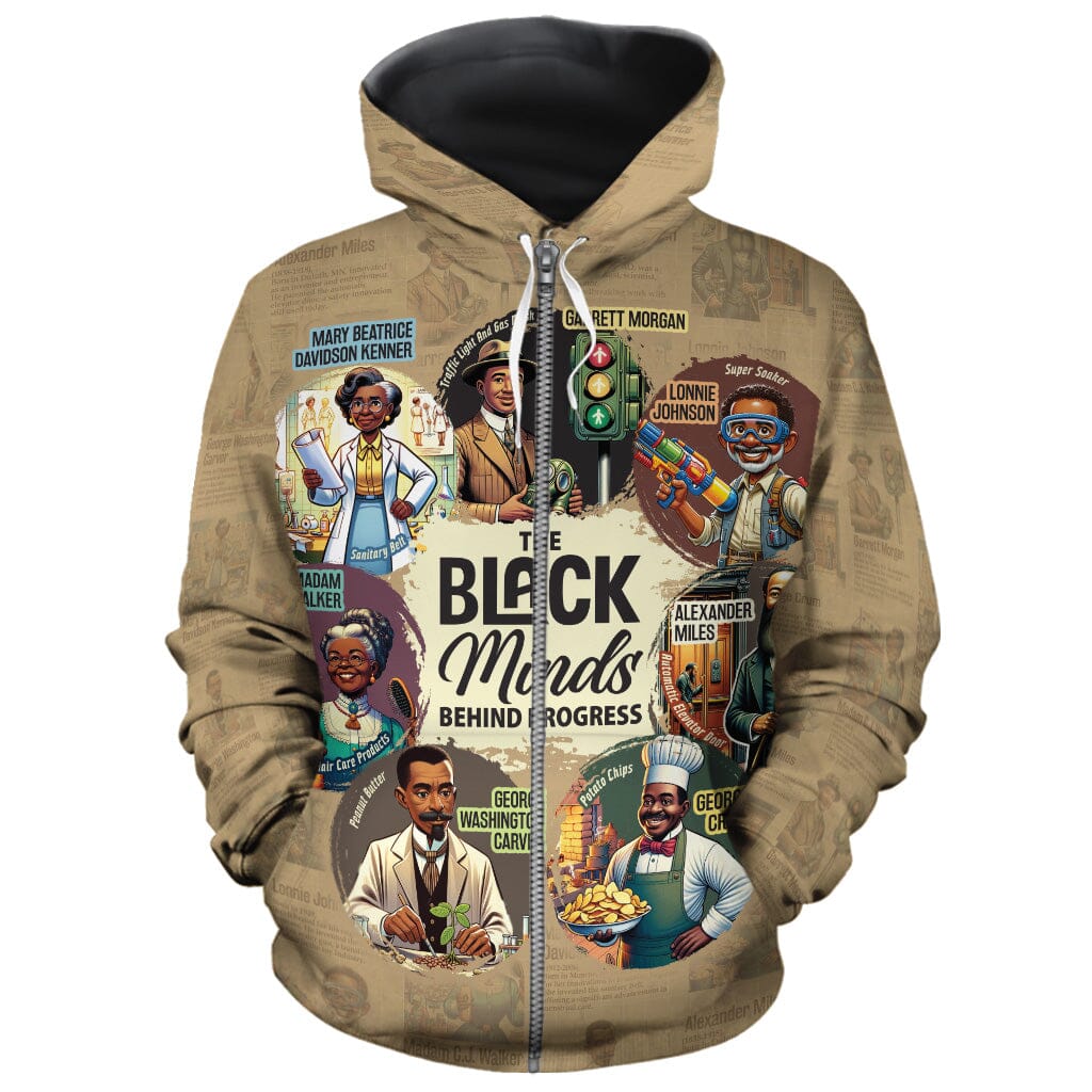 The Black Minds Behind Progress All-over Hoodie